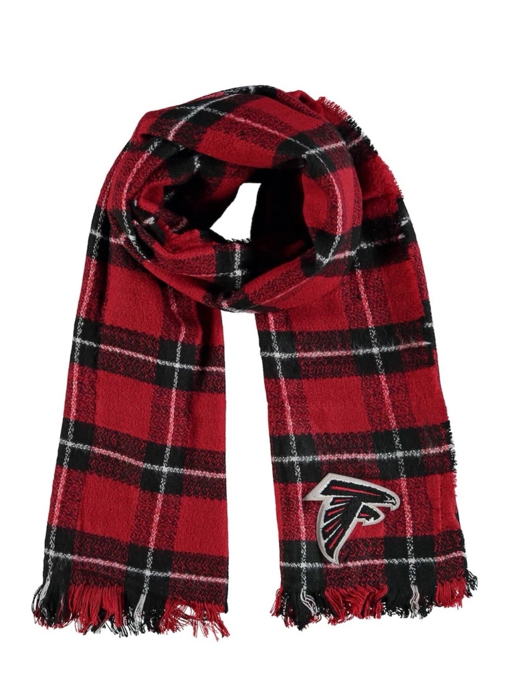 Atlanta Falcons Little Earth Women's Plaid Blanket Scarf NWT